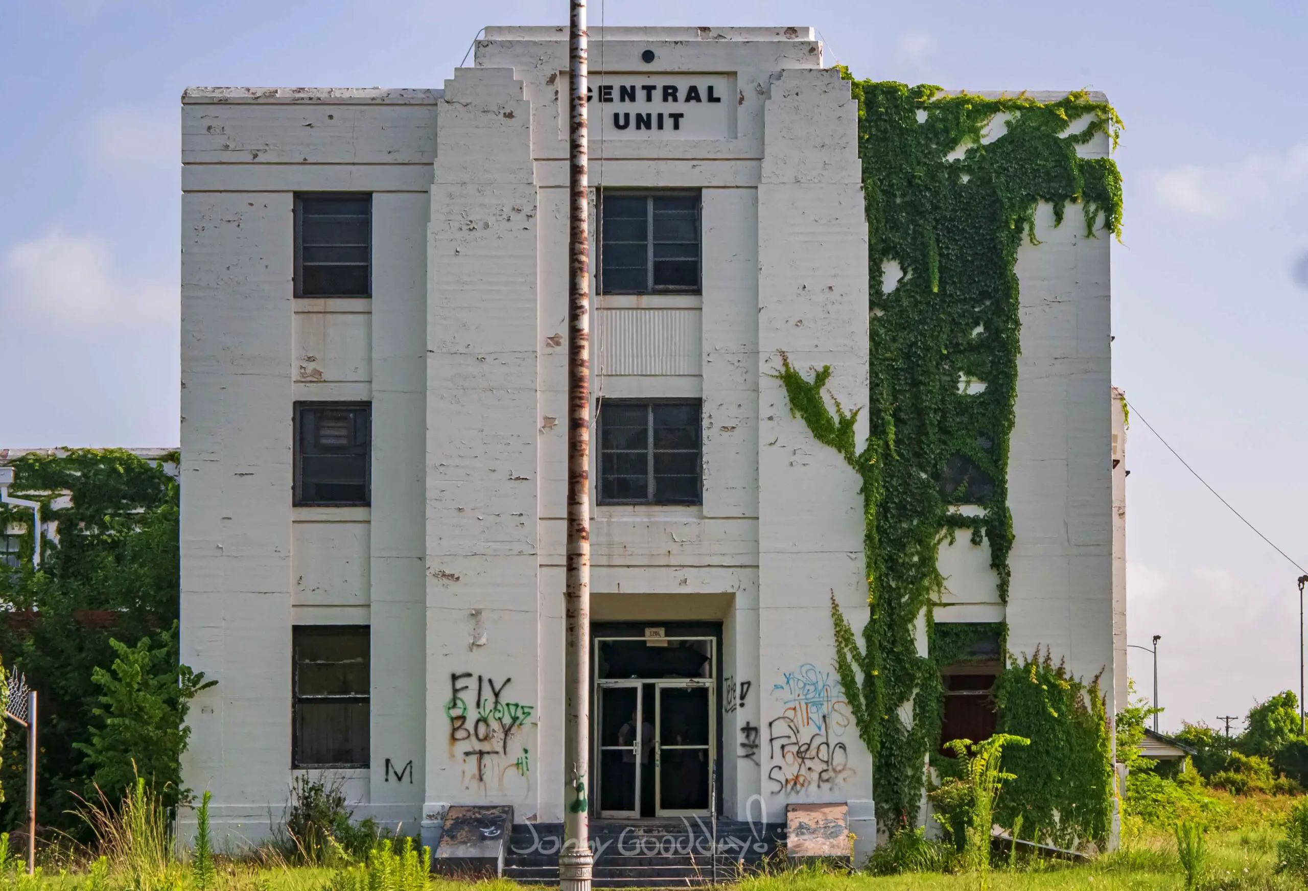 Historic Central Unit grounds and buildings photographed by Jonny Goodday in 2018.