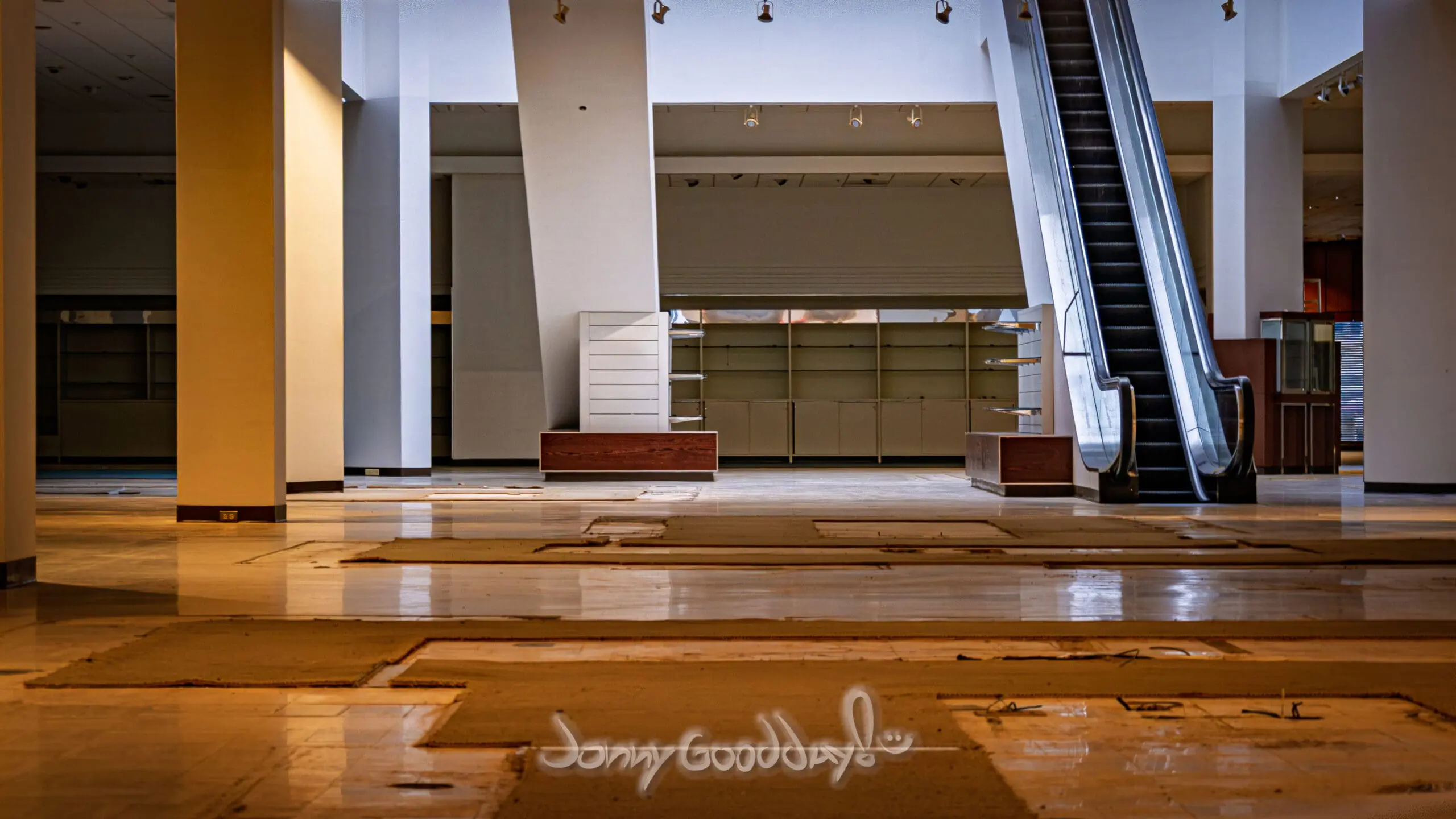 Vacant interior corridor at Ridgmar Mall