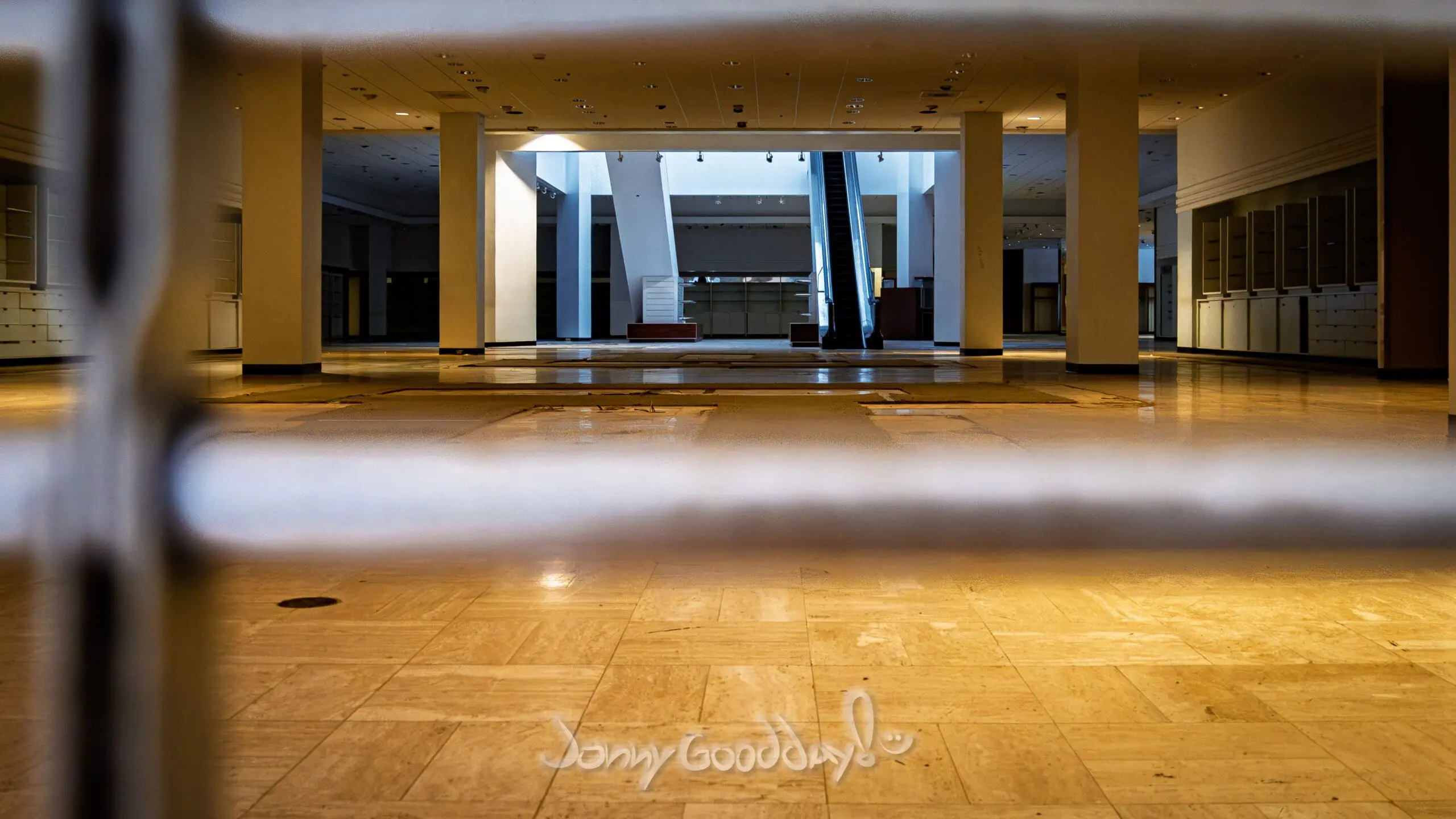 Empty retail space inside Ridgmar Mall