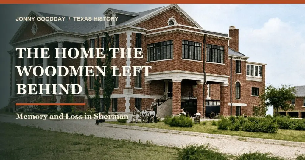 Historic Woodmen Circle Home in Sherman with the title The Home the Woodmen Left Behind