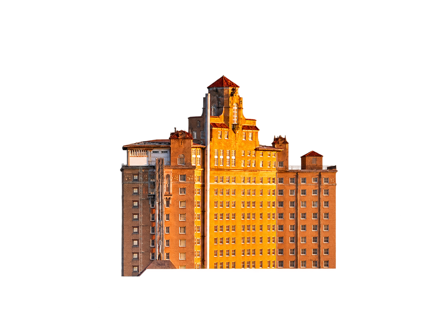Baker Hotel in warm evening light