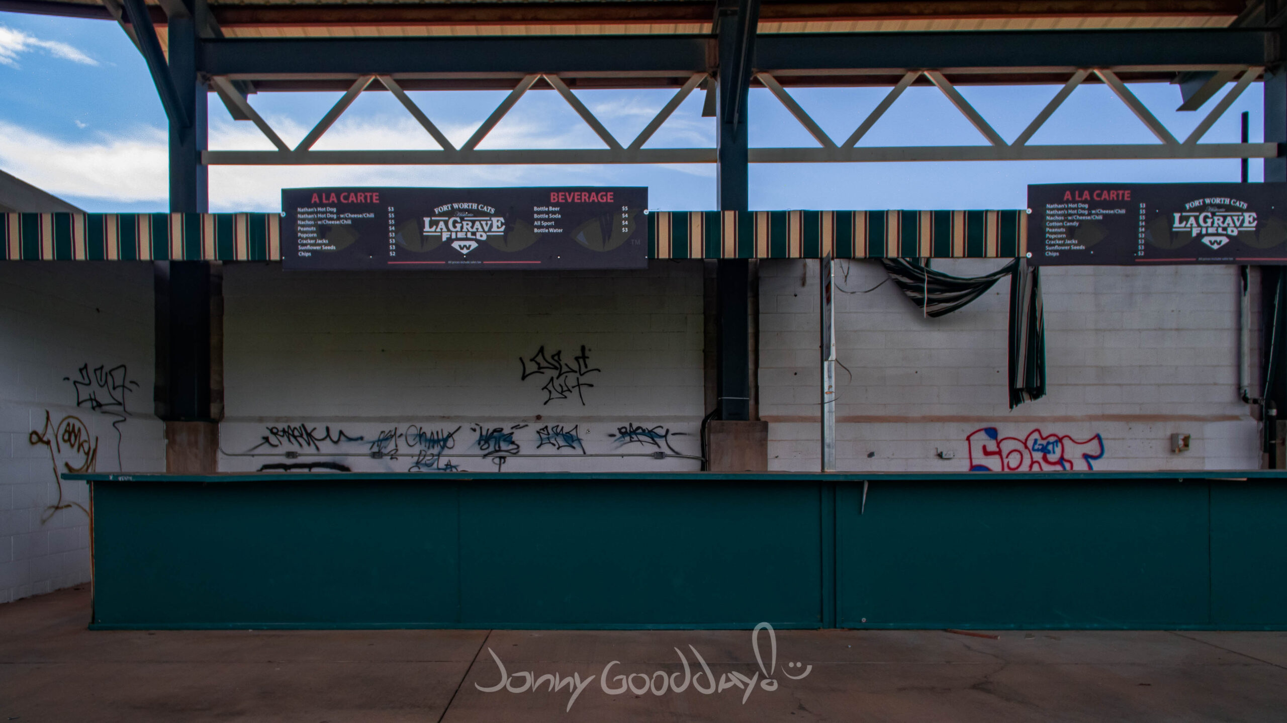 Concession area at the abandoned LaGrave Field before demolition